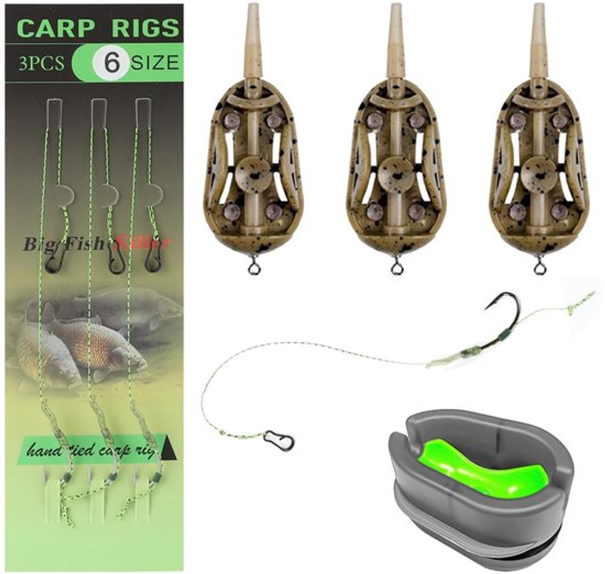 Voedermand 6 Stuks - Method Feeder - Karpers - Aasplaatsing - Gereedschapsset - Effectieve Lokking - Karpervoer