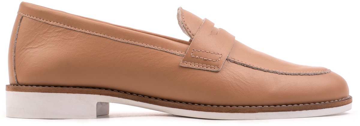 Omnio code loafers dames tan leer