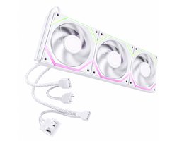 AsiaHorse Nyota Pro - 120mm ARGB PC Ventilator - Daisy Chain - PWM - Dual Zone RGB - 3x - Forward - Wit