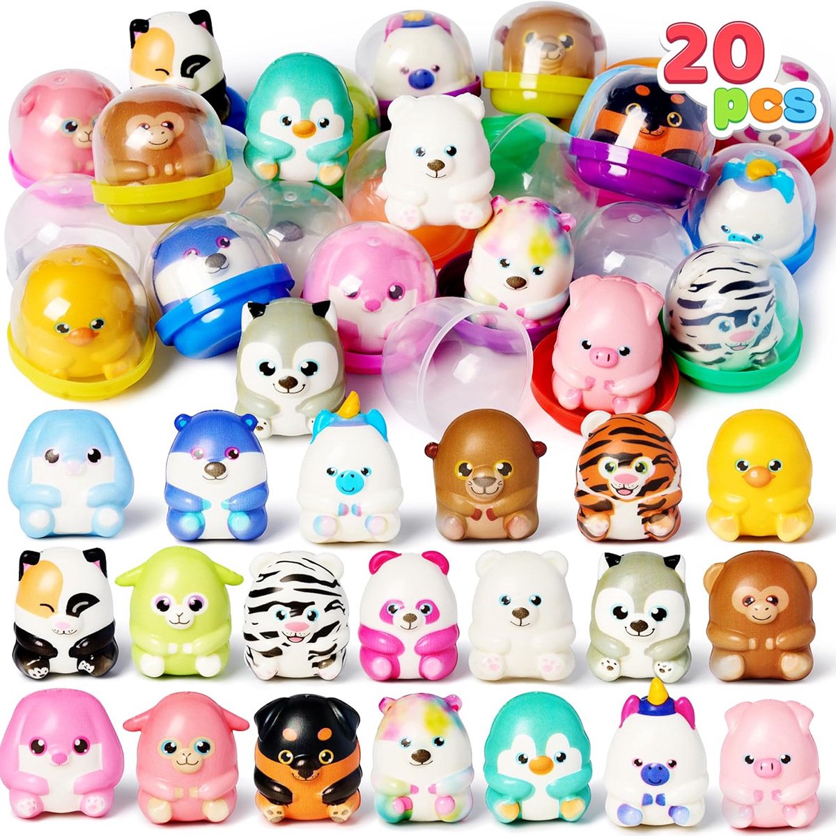 20 stuks Squishies Speelgoed - Antistress Fidget Speelgoed - Squishy Stress Speelgoed - Kawaii Drukspeelgoed - Knijpspeelgoed voor Jongens en Meisjes - Verjaardagscadeaus, Feestartikelen voor Kinderen