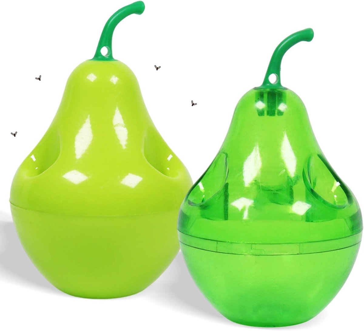 Set van 2 - Fruitvliegenvallen - Zeer effectieve vliegenvallen - Herbruikbaar - Plastic lokdoos - Gemakkelijk te vullen en schoon te maken - Geschikt voor binnen- en buitengebruik - Voorkomt fruitvliegen in keukens en voorraadkasten - groen