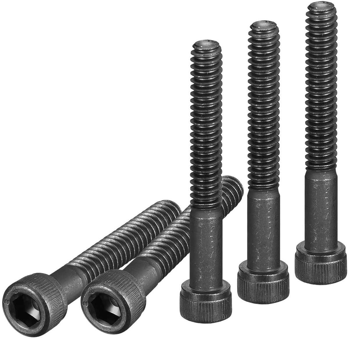 Hexagon Socket Screws 10-24x2" - 25 Stuks, Hoogwaardige 12.9 Legering, Zwart Coating, UNC Draad, Deeltijdse Draad, Duurzaam en Sterk