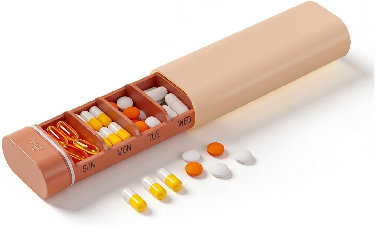 Pillendoos voor 7 Dagen – Handige Medicijnbox voor Ochtend, Middag en Avond, Perfect voor Thuis en Reizen