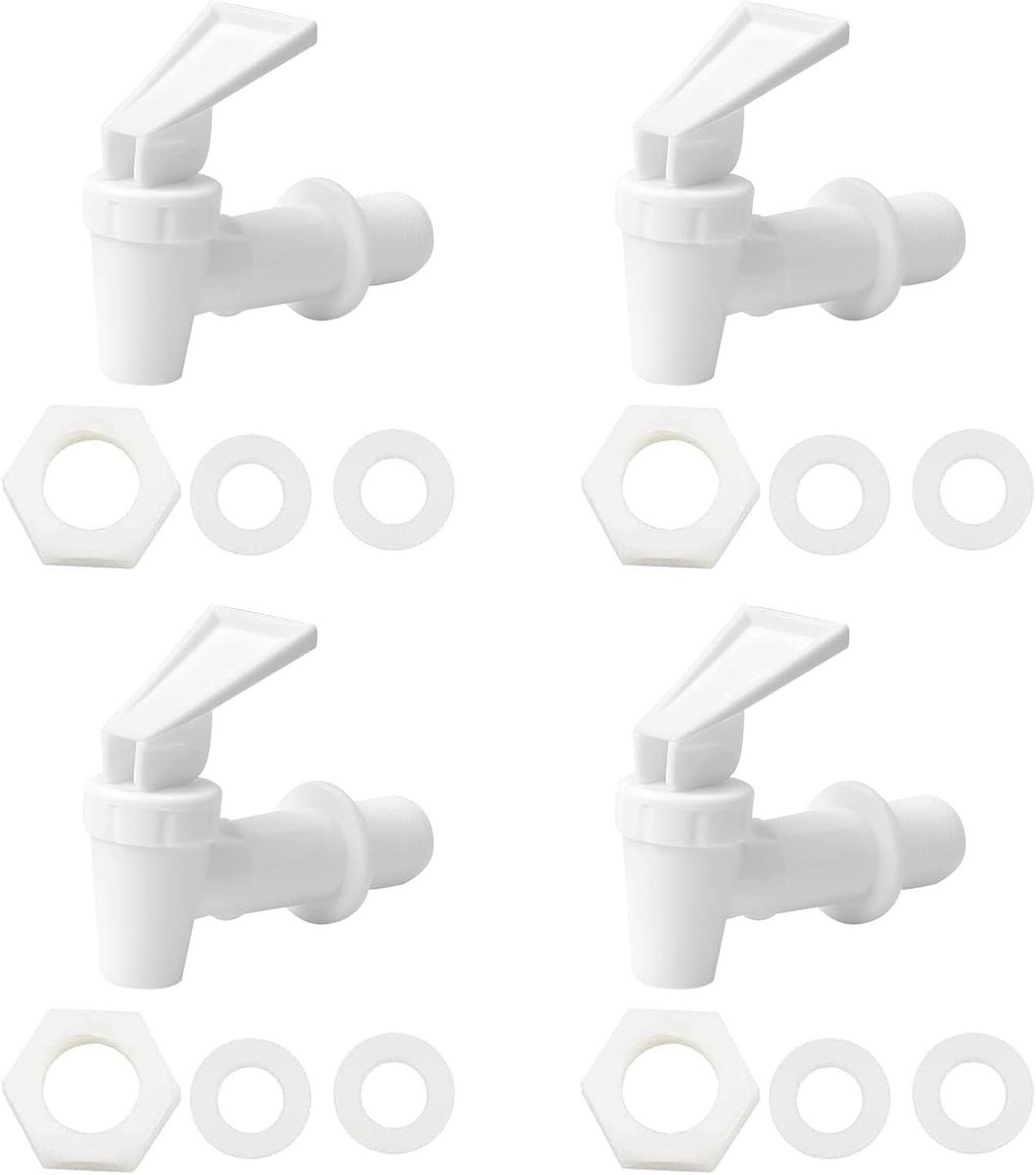 Set van 4 Vervangende Tap voor Plastic Drinkdispensers - Geschikt voor Koud en Warm Drankjes, Bier, Koffie en Sap