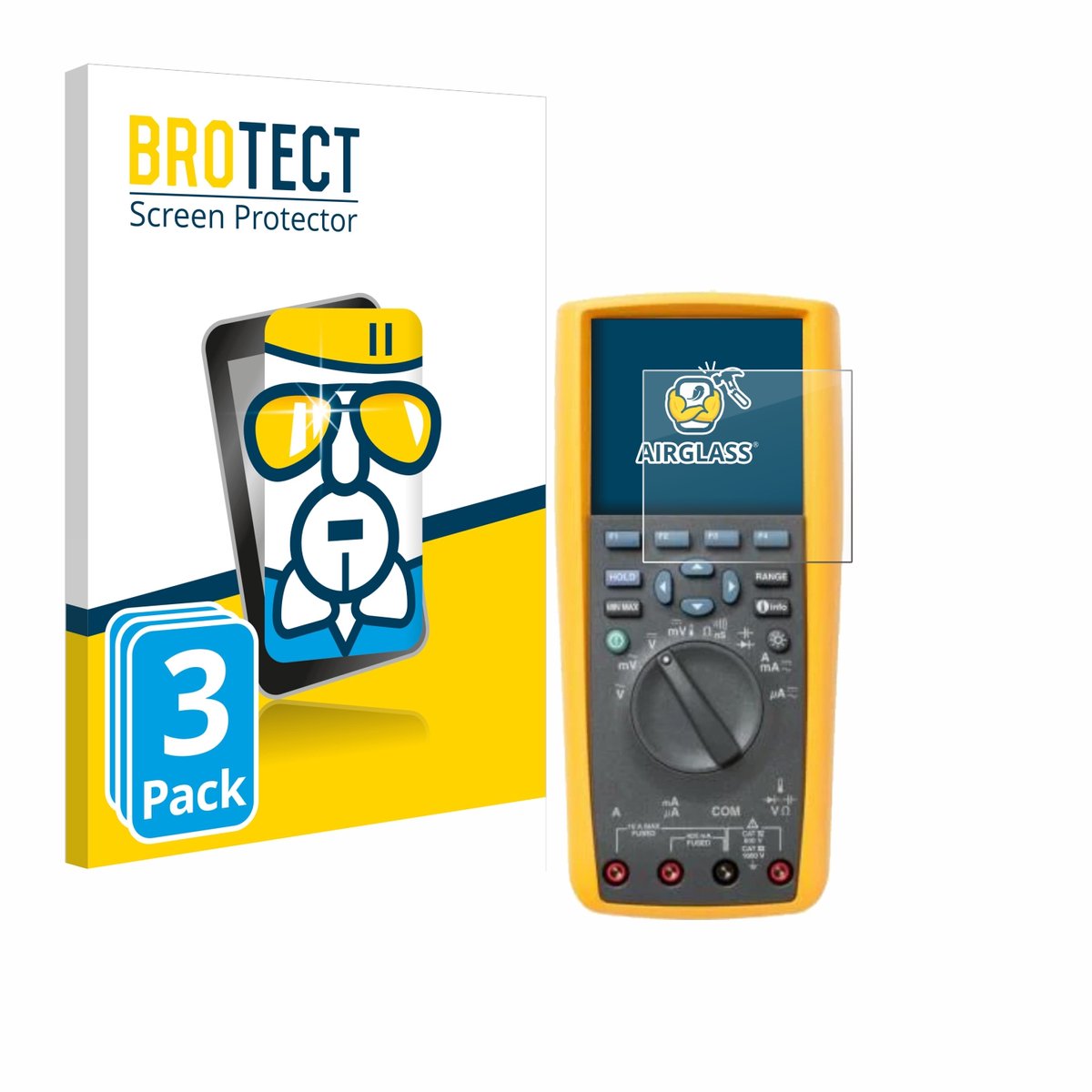 Screenprotector 3 Stuks voor Fluke 287 Beschermglas transparant