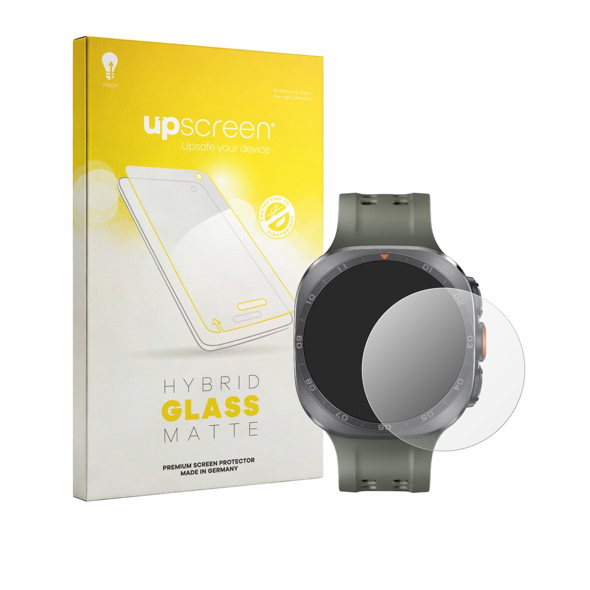 upscreen - Screenprotector voor Samsung Galaxy Watch Ultra 2 (47 mm) - Folie Beschermfolie Beschermglas matte