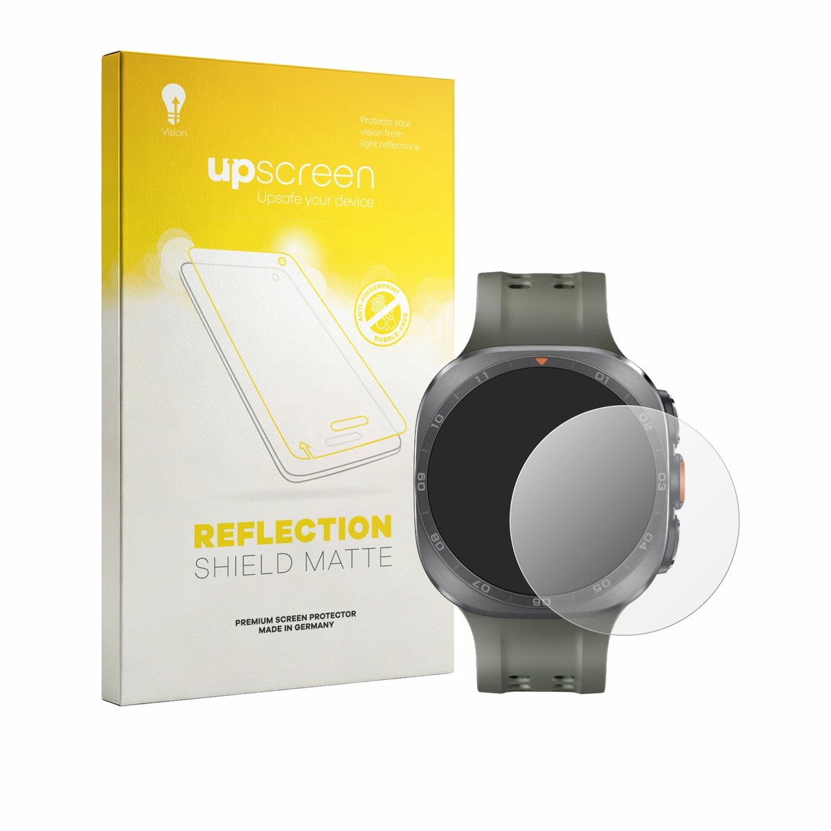 upscreen - Screenprotector voor Samsung Galaxy Watch Ultra 2 (47 mm) - Folie Beschermfolie anti glare matte
