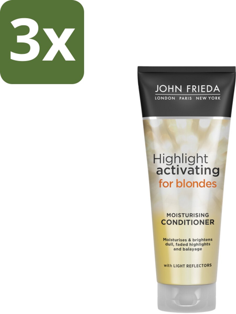 John Frieda – Conditioner – Sheer Blonde – Verhelderend – 250 ml - Bulkverpakking - 3 stuks