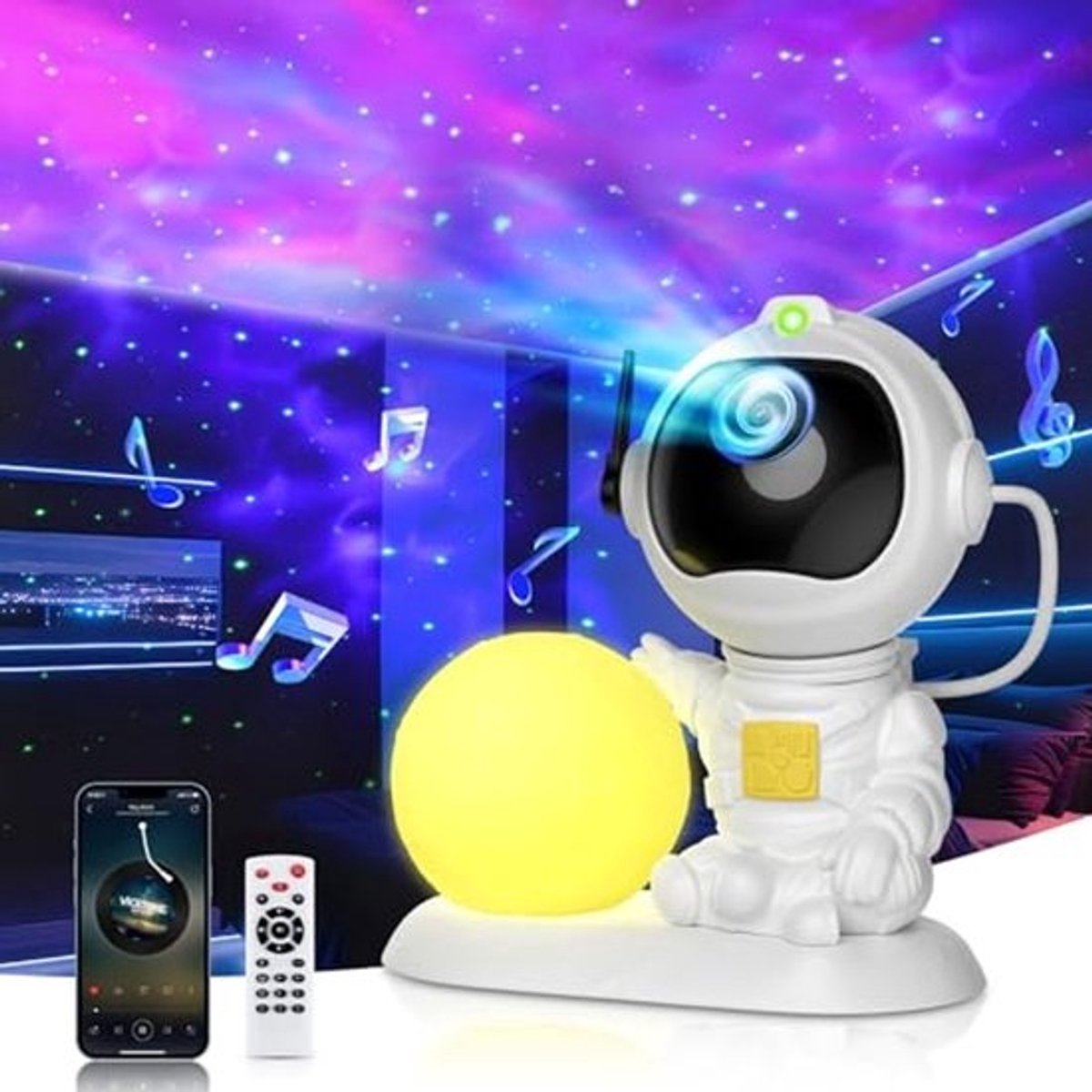Astronaut sterrenhemel Galaxy projector met Bluetooth en afstandsbediening – ideaal voor kinderen en volwassenen