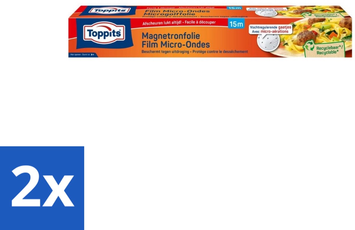 Toppits – Magnetronfolie – 15 m - Voordeelverpakking - 2 stuks