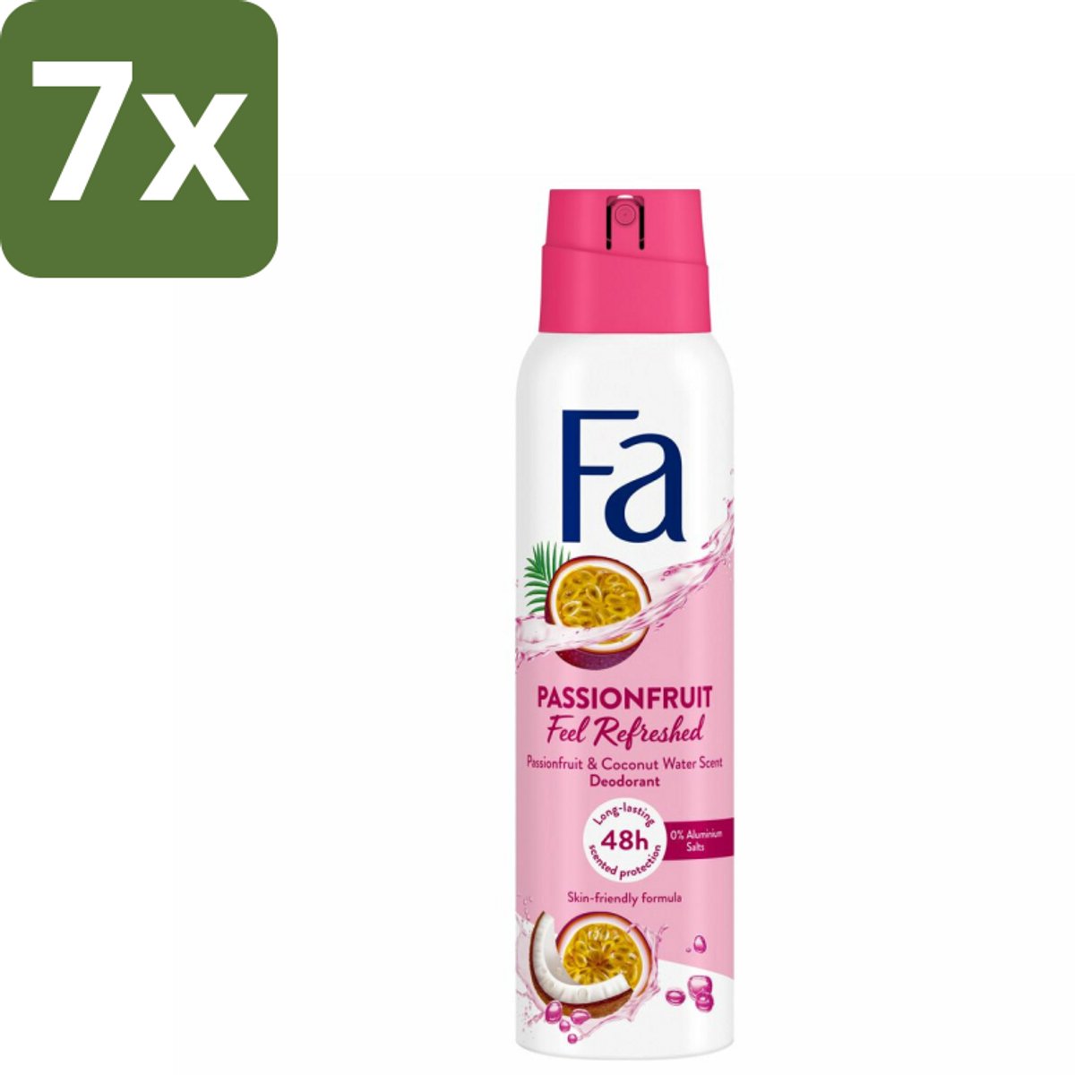 Fa – Deodorant Spray – Passion Fruit – 150 ml - Bulkverpakking - 7 stuks