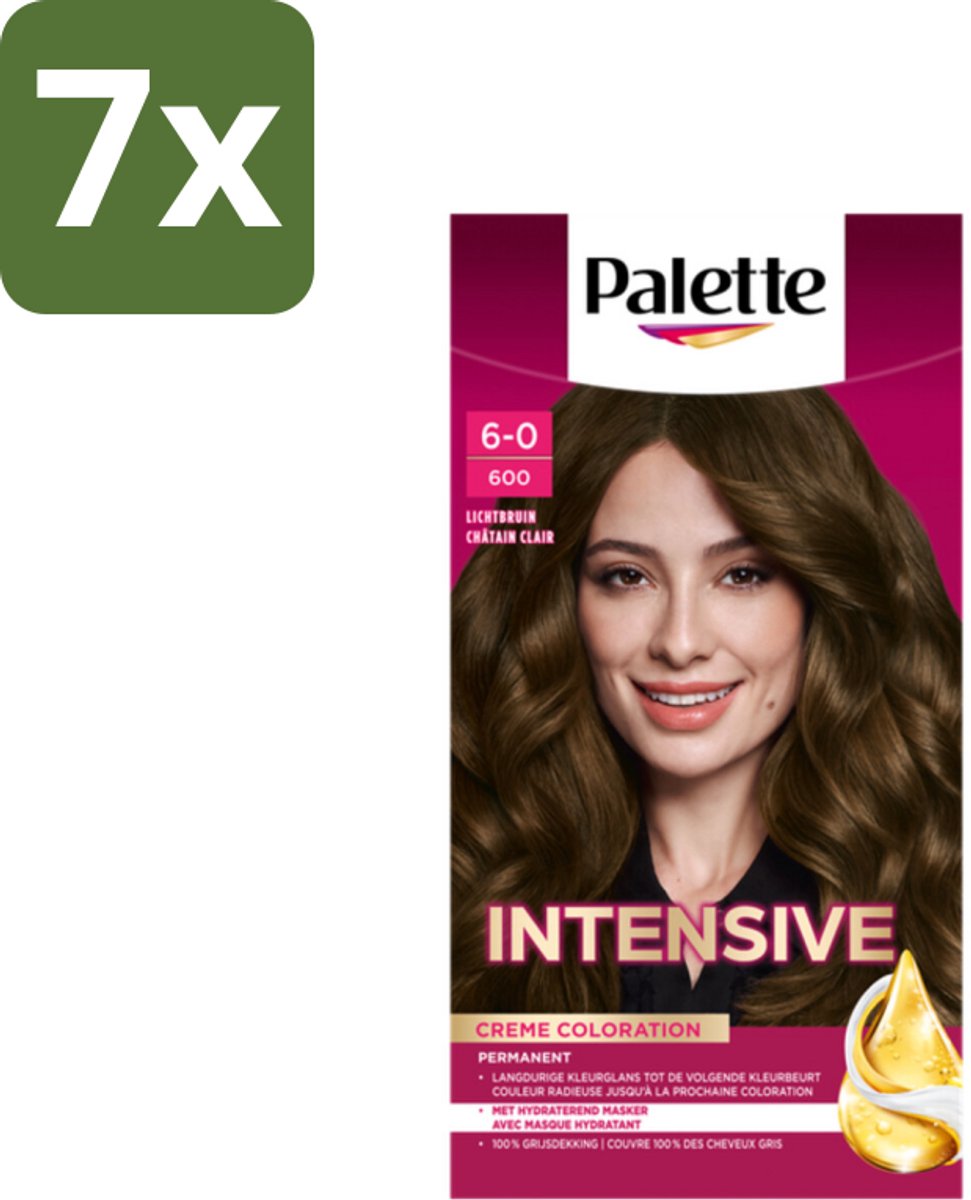 Palette - Haarverf - Poly – 600 Lichtbruin – 115 ml - Bulkverpakking - 7 stuks