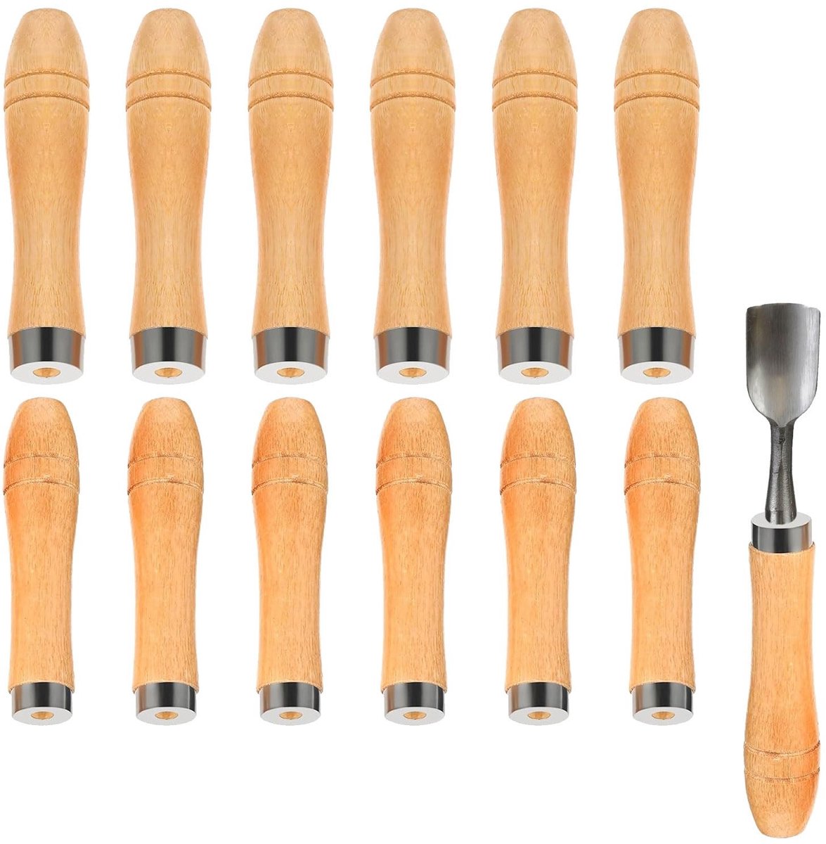 Solidchoice - Set van 12 Houten Handgrepen voor Gereedschap