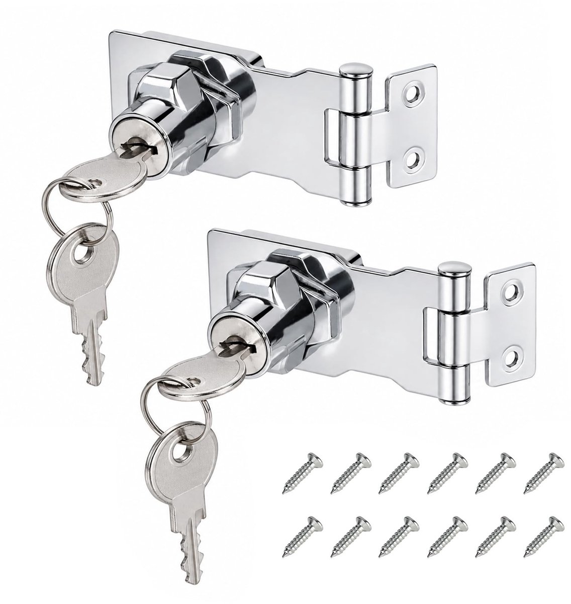 Solidchoice - Zilver Hangslot met Sleutels voor Veiligheid