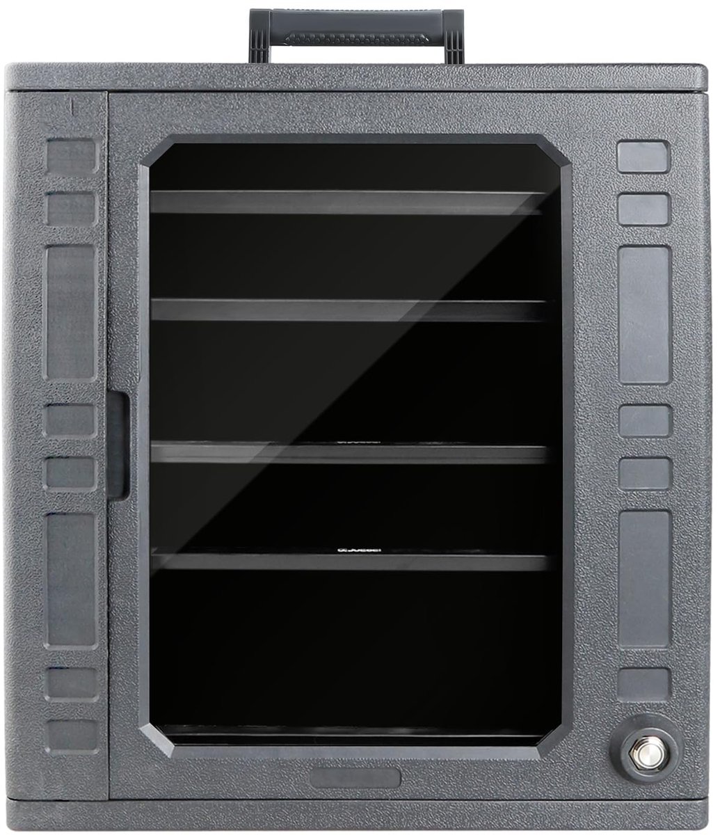 Jucoci Miniaturen Opbergkoffer Miniaturen Transport Case, Zwart, Large with Light, Standaard versie met licht - ShopVlot