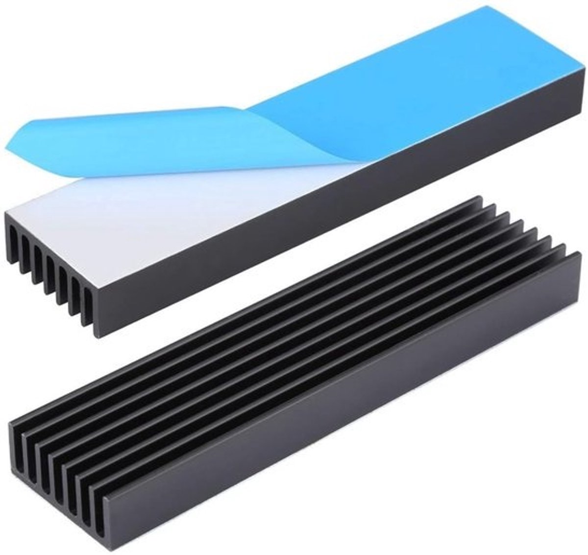 Kleine Heatsink 2 Stuks - Aluminium Heat Sinks met Thermische Geleidende Tape voor Koeling van Elektronica, GPU en LED