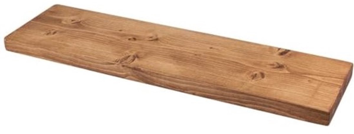 Rustiek zwevend rek in donkere eikenlook - 70 cm x 22 cm