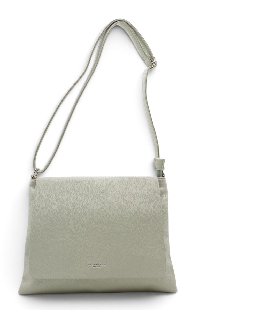 Flora & Co - Paris - crossbody schoudertas - lange instelbare draagriem - flap en ritssluiting - vert claire/muntgroen
