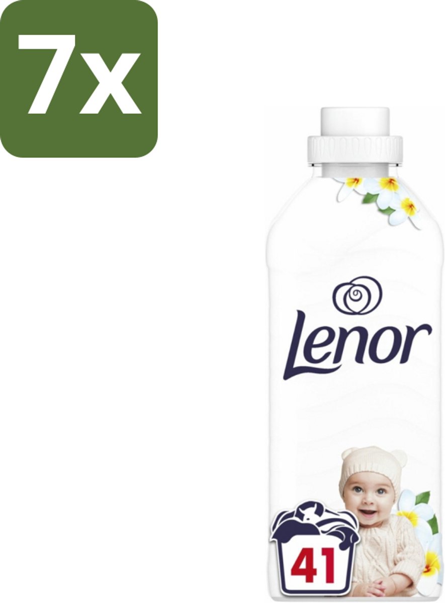 7 x Lenor - Wasverzachter - Gevoelig - Milde Geur - 41 Wasbeurten - Wasverzachter - Gevoelige Huid - Hypoallergenisch - Frisheid - Zachtheid