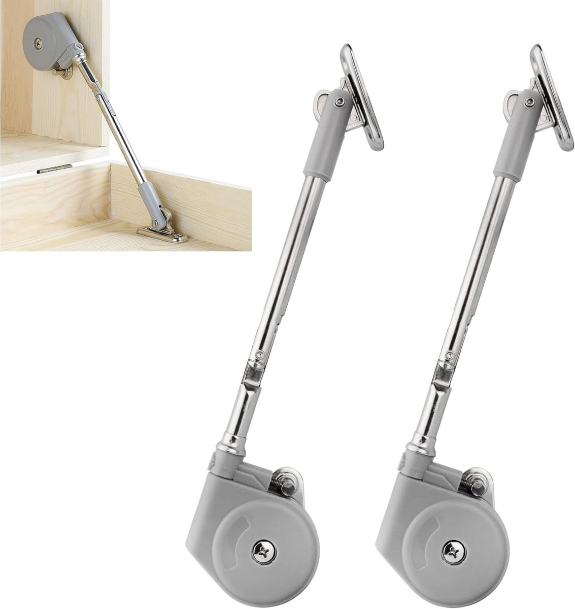 90 Graden Soft-Open Hydraulisch Deurscharnier met Schokabsorber voor Kastdeuren - Set van 2 voor Gemakkelijk Openen en Sluiten