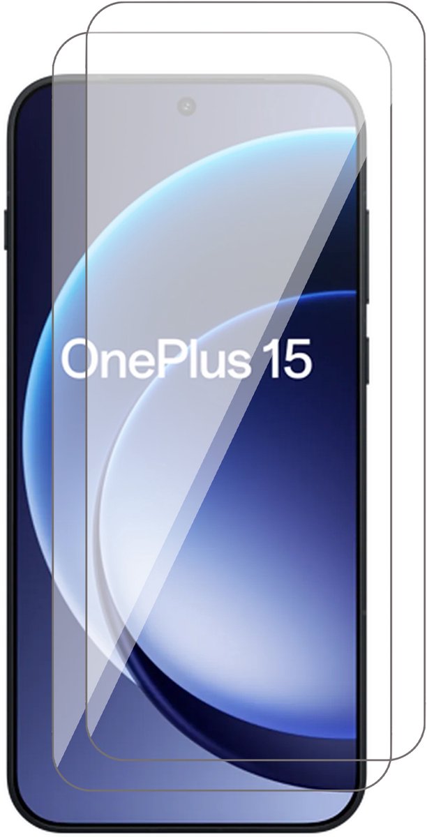 Screenprotector geschikt voor OnePlus 15 5G – 2 Stuks – UltraClear Gehard Glas – Case Friendly – 9H Krasbestendig