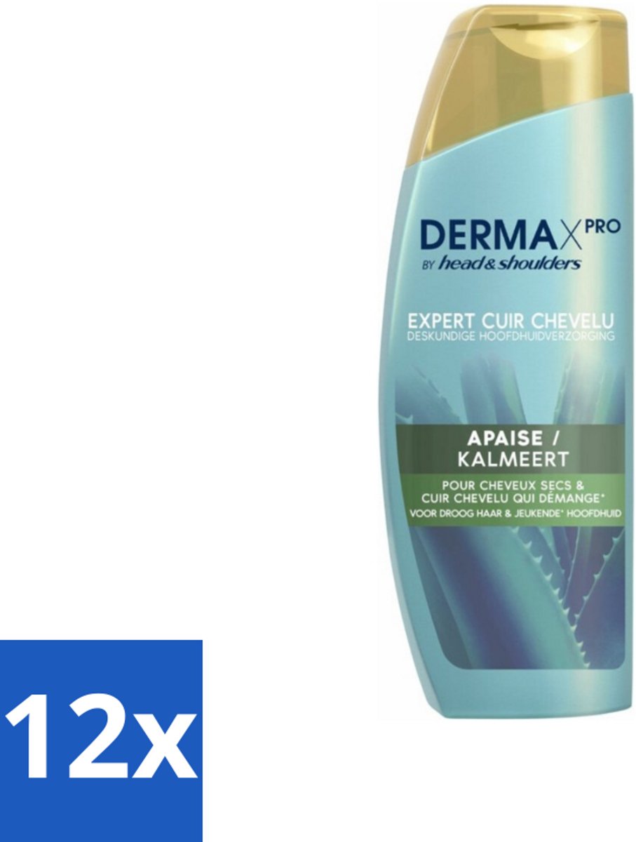12 x Head & Shoulders - DermaX Pro - Anti-Roos Shampoo - Kalmeert - 470 ml - Anti-roos Shampoo - Droge Hoofdhuid - Jeukende Hoofdhuid - Roos Shampoo - Hoofdhuidverzorging