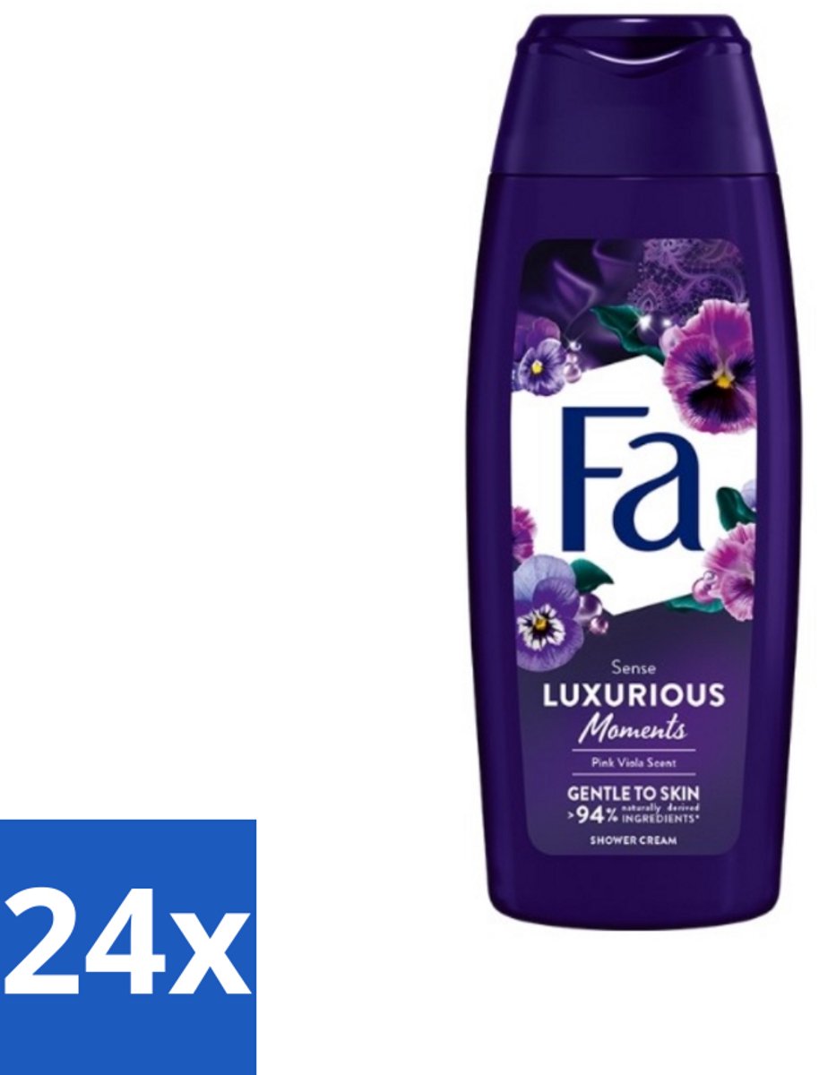 24 x Fa - Luxurious Moments - Douchecrème - Roze Viooltjes - 250 ml - Douchecrème - Roze Viooltjes - Luxe Douche - Huidverzorging - Verfrissende Douche