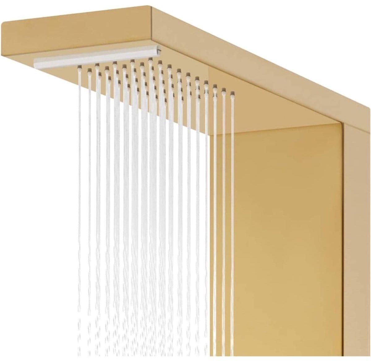 Klarven® Douchepaneel Goud - Regendouche met Handdouche - Luxe RVS Systeem - B 47 x H 130 x D 15 cm