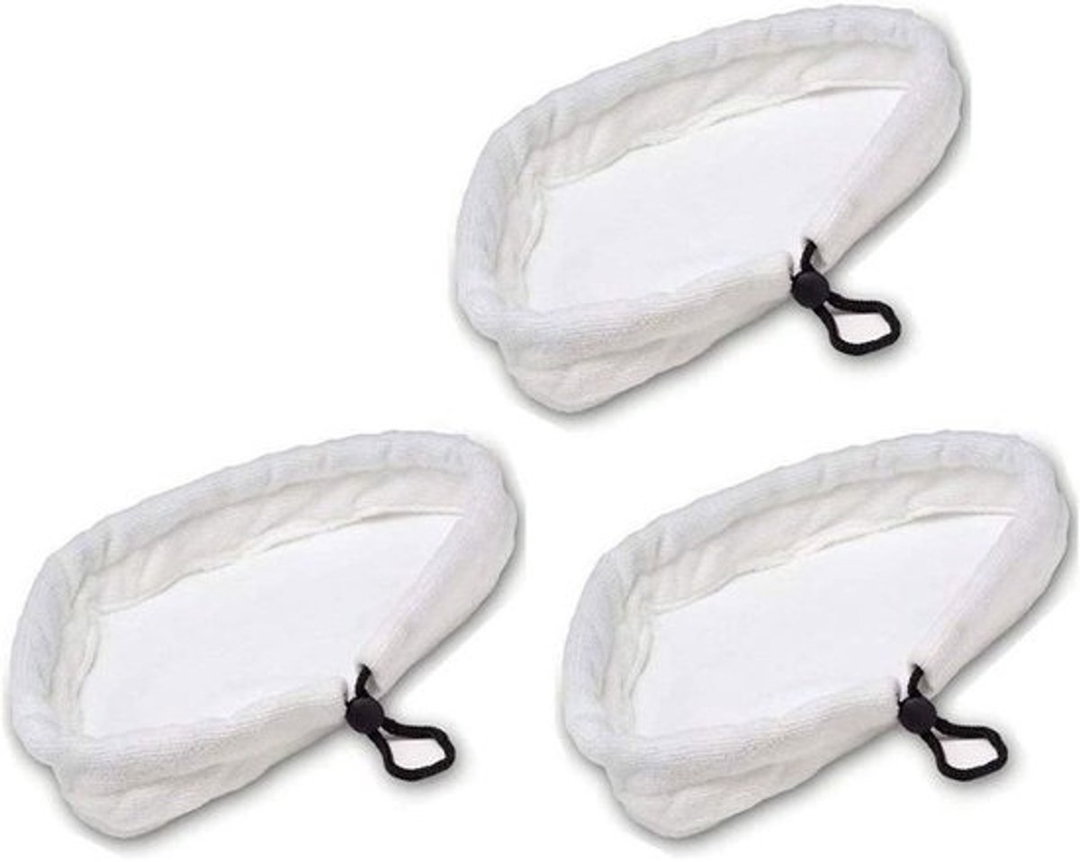 Set van 3 universele microvezel schoonmaakpads voor stoomreinigers