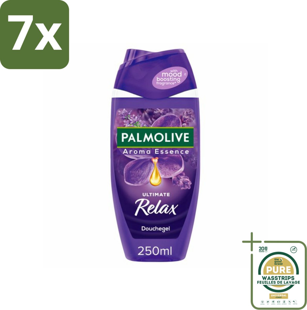 7 x Palmolive - Arroma Essence - Douchegel - Lavendel & Ylang Ylang - Ultimate Relax - 250 ml - Grootverpakking - Douchegel - Ontspanning - Aromatherapie - Lavendel - Ylang Ylang