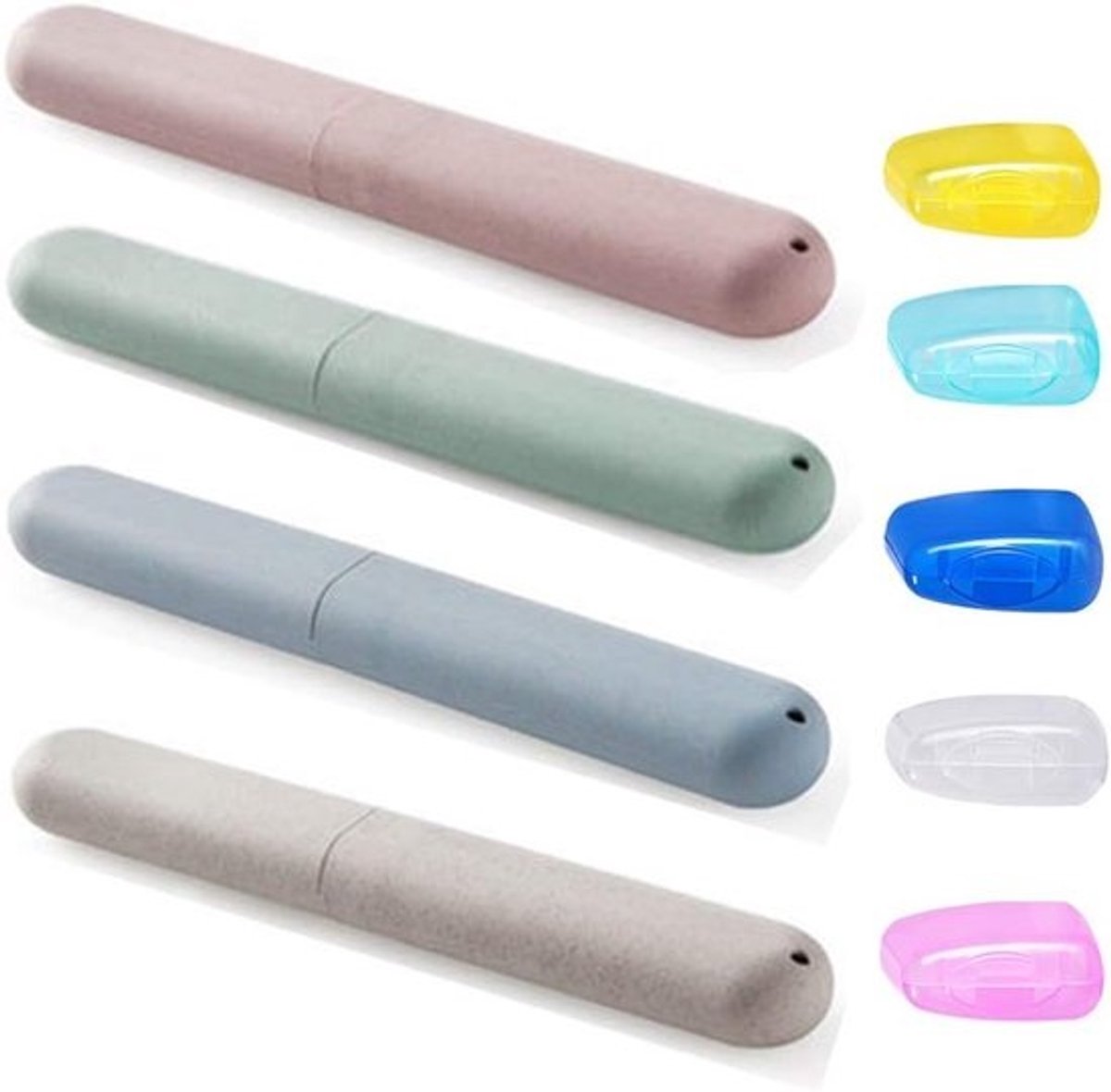 Reis Tandenborstel Case en Hoofd Covers - 4 Pack + 5 Pack