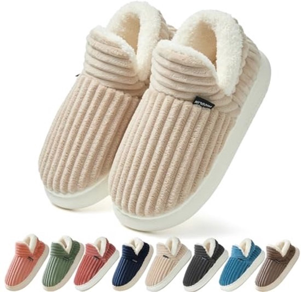Winterwarme Pluche Pantoffels voor Dames en Heren - Comfortabele en Antislip Sloffen met Dikke Zool