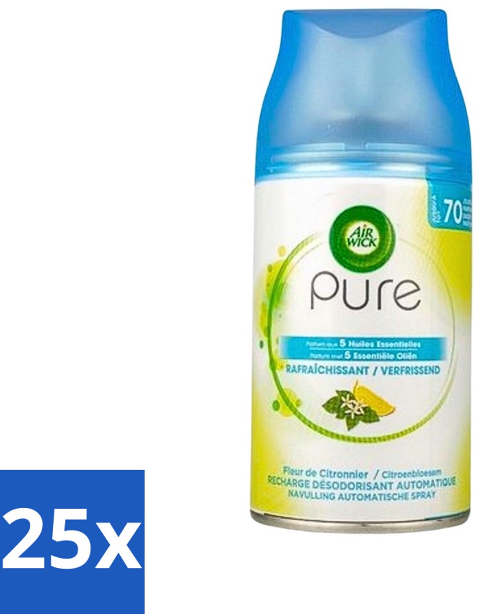Air Wick Freshmatic - Luchtverfrisser Navulling - Pure Essentiële Oliën Verfrissend - 250ml - Bulkverpakking - 25 stuks