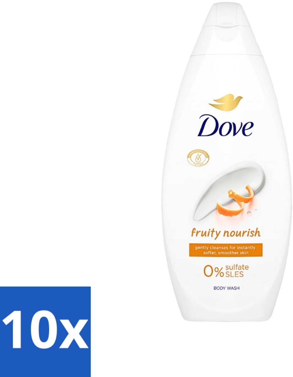 Dove Fruity Nourish - Douchegel - Sulfaatvrij - 250 ml - Bulkverpakking - 10 stuks