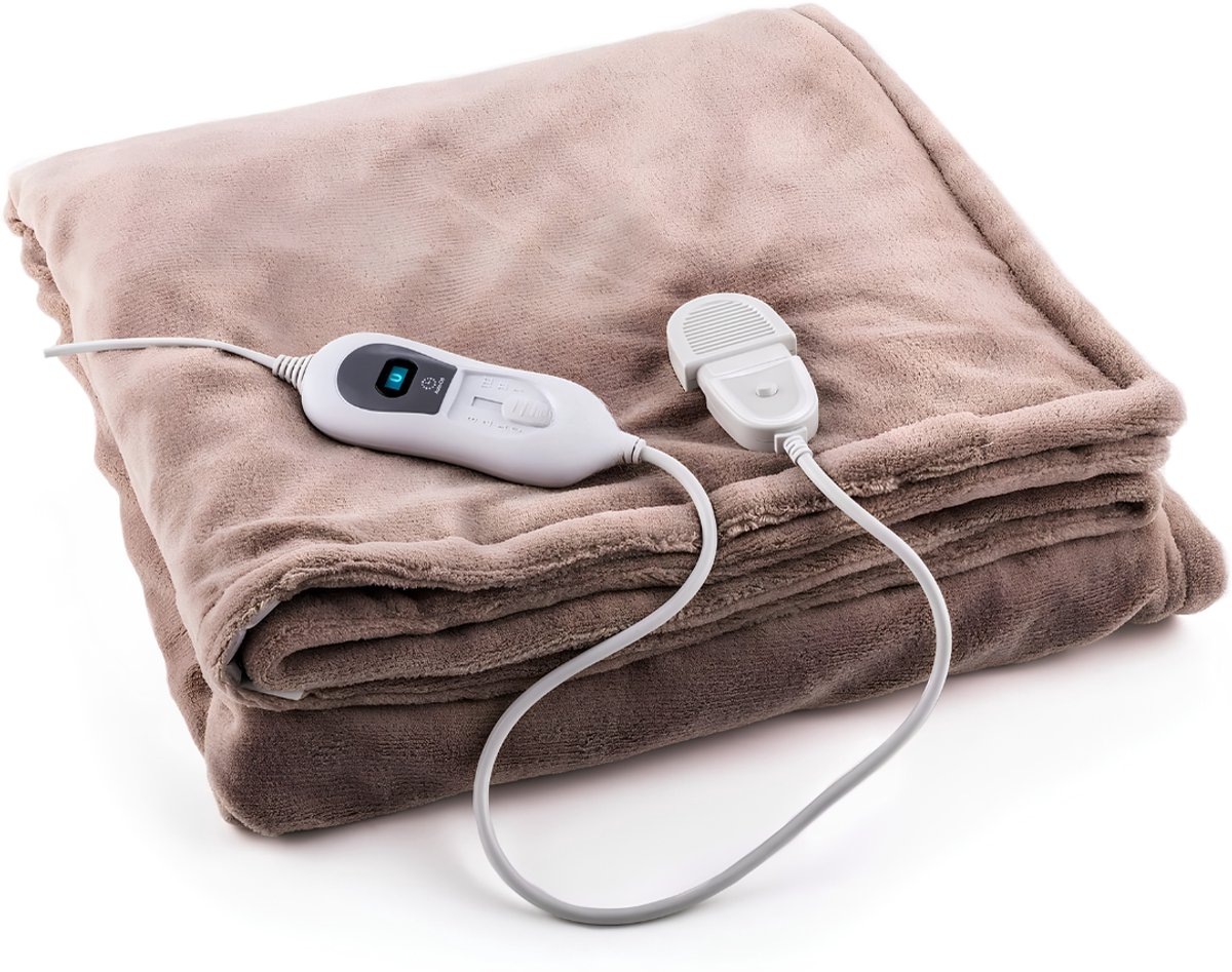 Ploutos® Warmtedeken - Electrische Deken - Warmte Deken Elektrisch - Beige - 2cm x 130cm x 180cm