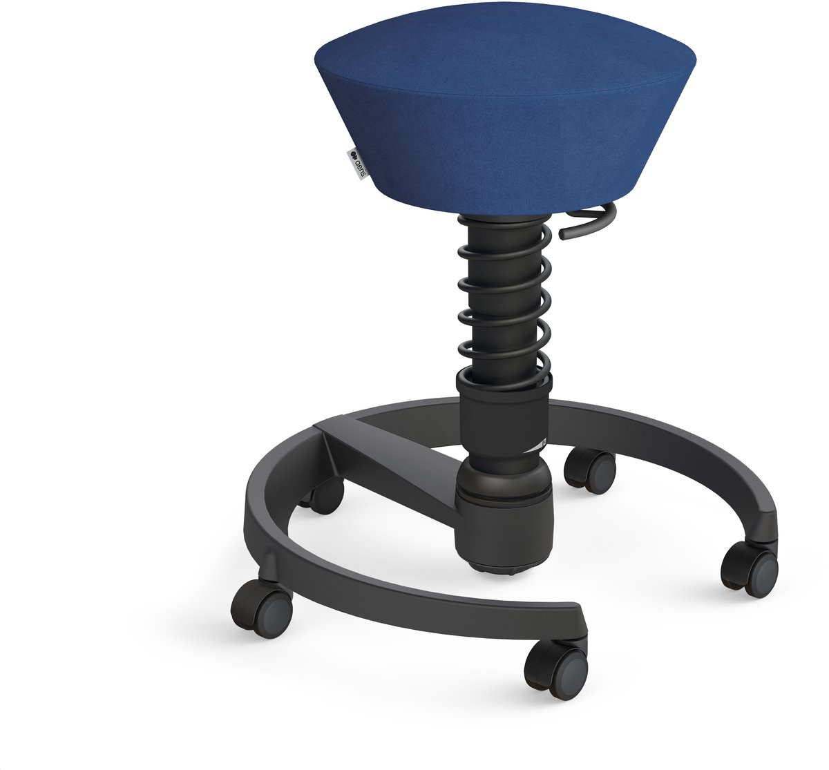 Aeris Swopper Comfort - ergonomische bureaustoel - zachte wielen - zwart frame - zitting microvezel - Blauw