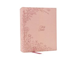 KJV Large Print Bible, Journal the Word: Reflect, Journal or Create Art Next to Your Favorite Verses (Pink Cloth Over Board, Red Letter, Comfort Print