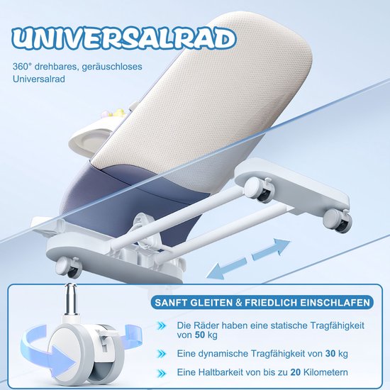 Baby Schommelstoel Wipstoel Kinderstoel Baby Relaxstoel met Piano Speelgoed Verstelbare Babystoel voor Voeden Spelen en Slapen — afbeelding 2