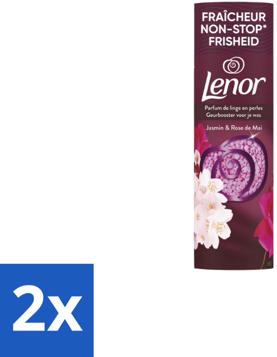 2 x Lenor – In-Wash Geurbooster – Jasmijn & Rose de Mai – 19 wasbeurten - Geurbooster Was - Wasgeur - Wasgeurparfum - Wasgeurparels - Jasmijn En Rozen