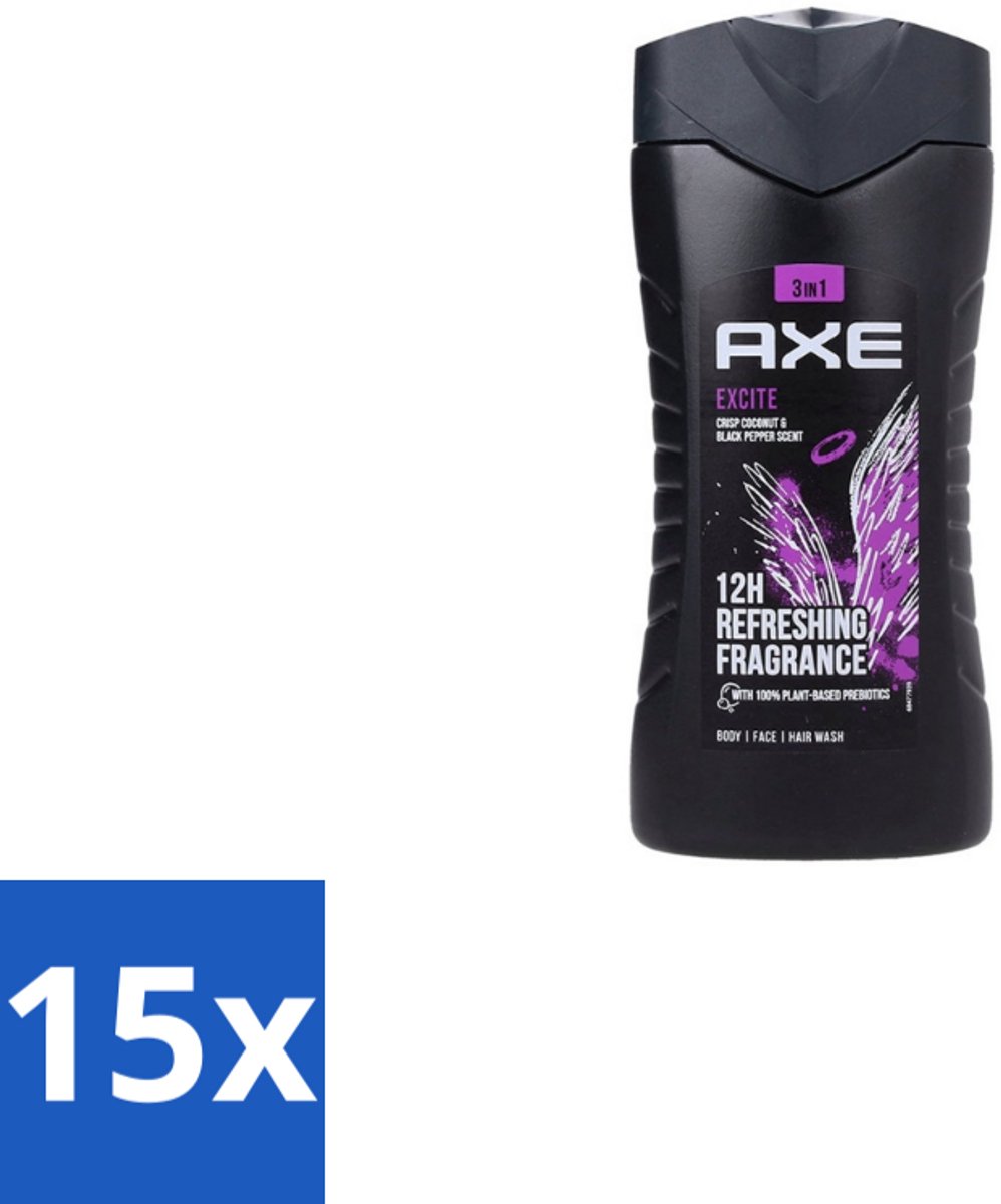 Axe – Douchegel – Excite - 250 ml - Bulkverpakking - 15 stuks