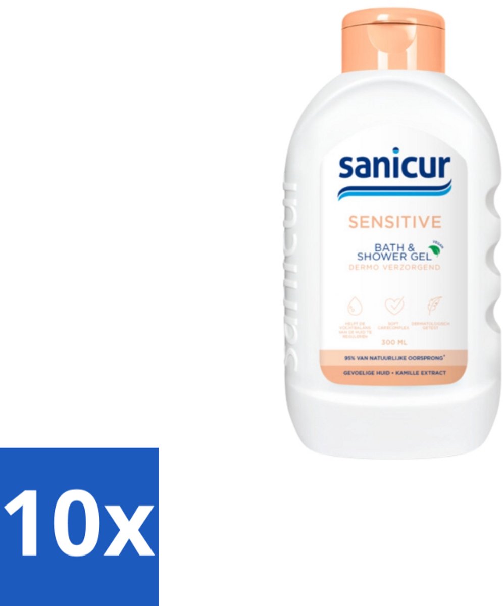 Sanicur Bath & Showergel Sensitive 300 ml - Bulkverpakking - 10 stuks