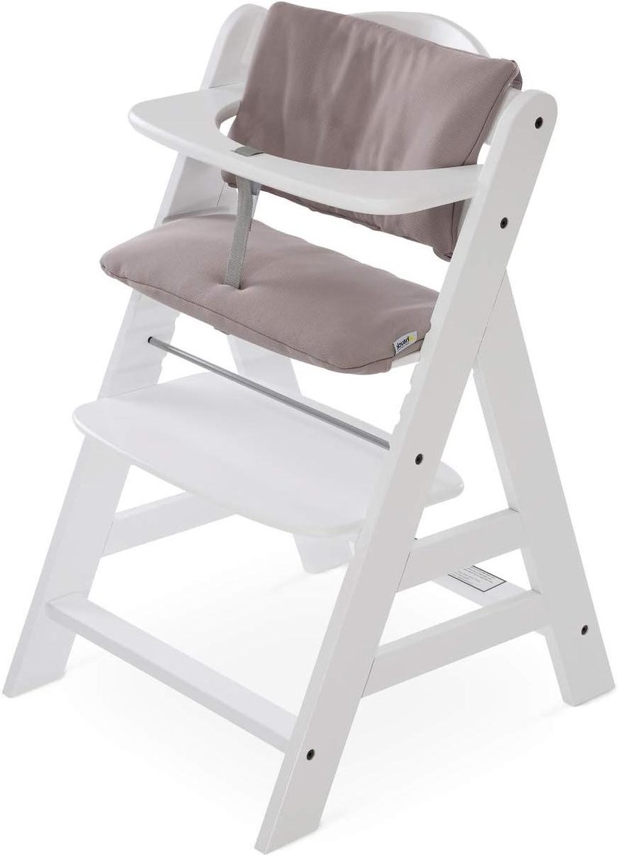 Kinderstoel Kussen - Stoelverkleiner Zitting - Comfortabel Eten - Tweedeelig Ontwerp - 6-36 Maanden - Beige Donkerbeige