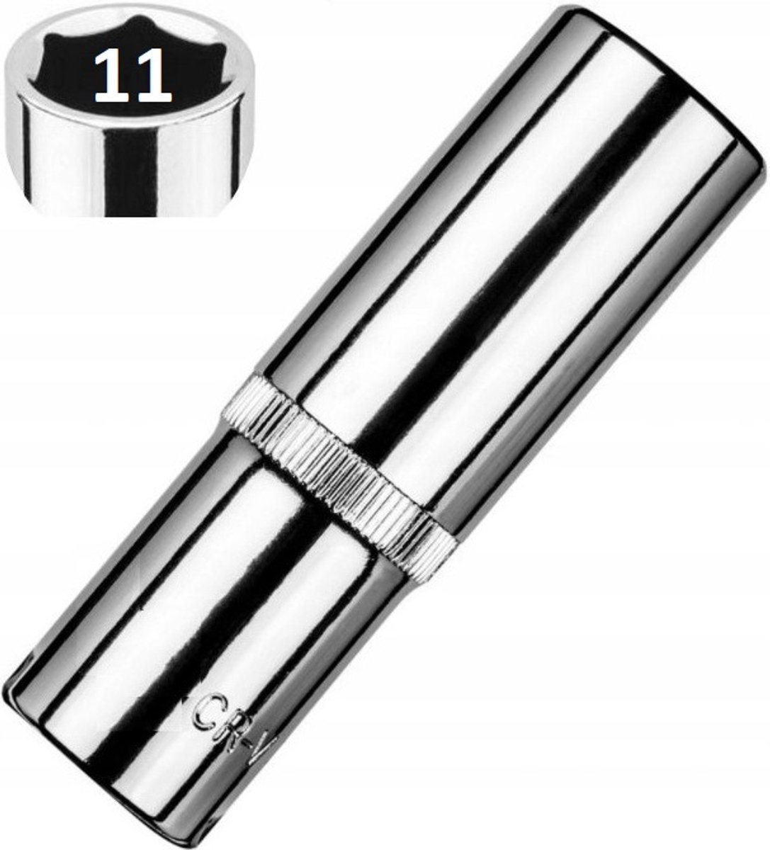 Dopsleutel 1/2" 6-kant 11mm lang - Merkloos