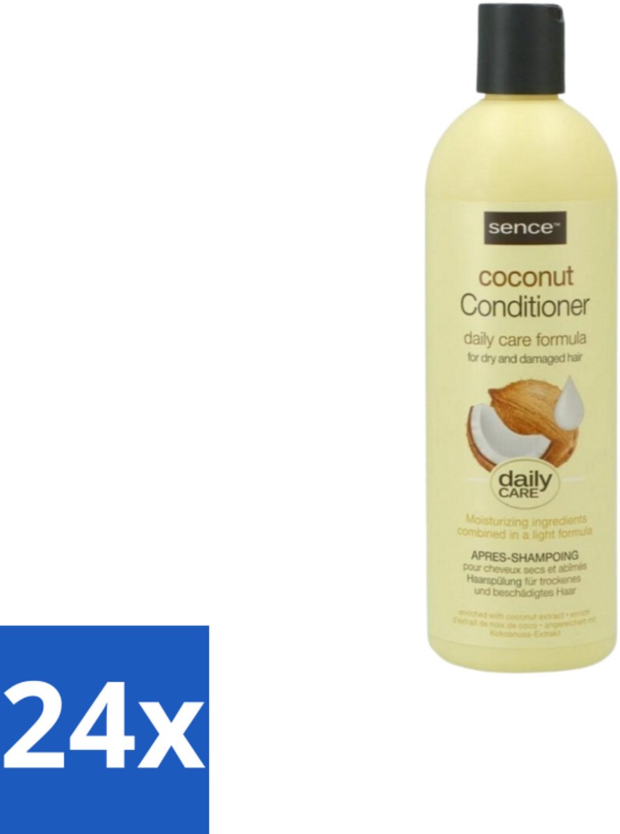 24 x Sence – Conditioner – Coconut – 400 ml - Conditioner Voor Droog Haar - Kokos Conditioner - Voedend Haar - Haar Herstel - Droog Haar Verzorging