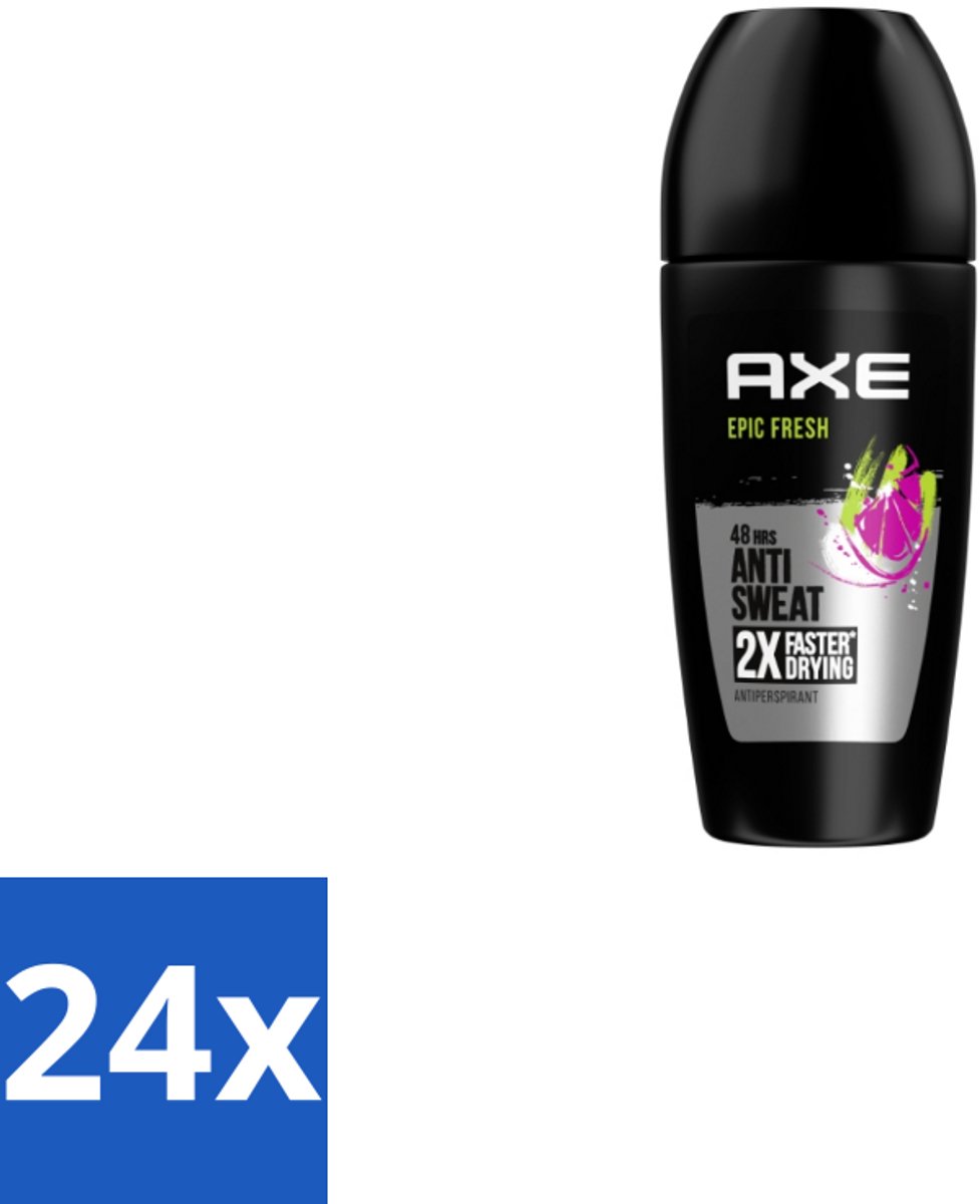 24 x Axe – Deodorant Roller – Epic Fresh – 50 ml - Anti-transpirant - Zweet - Geur - Oksel - Fris