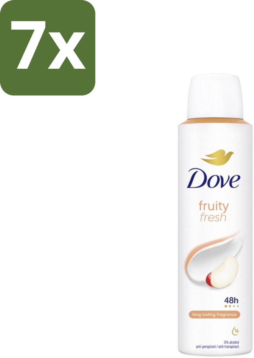 7 x Dove – Deodorant Spray – Fruity Fresh – 150 ml - Deodorant Spray - Fris - Fruitige Geur - Okselhuid Verzorging - Transpiratiegeur