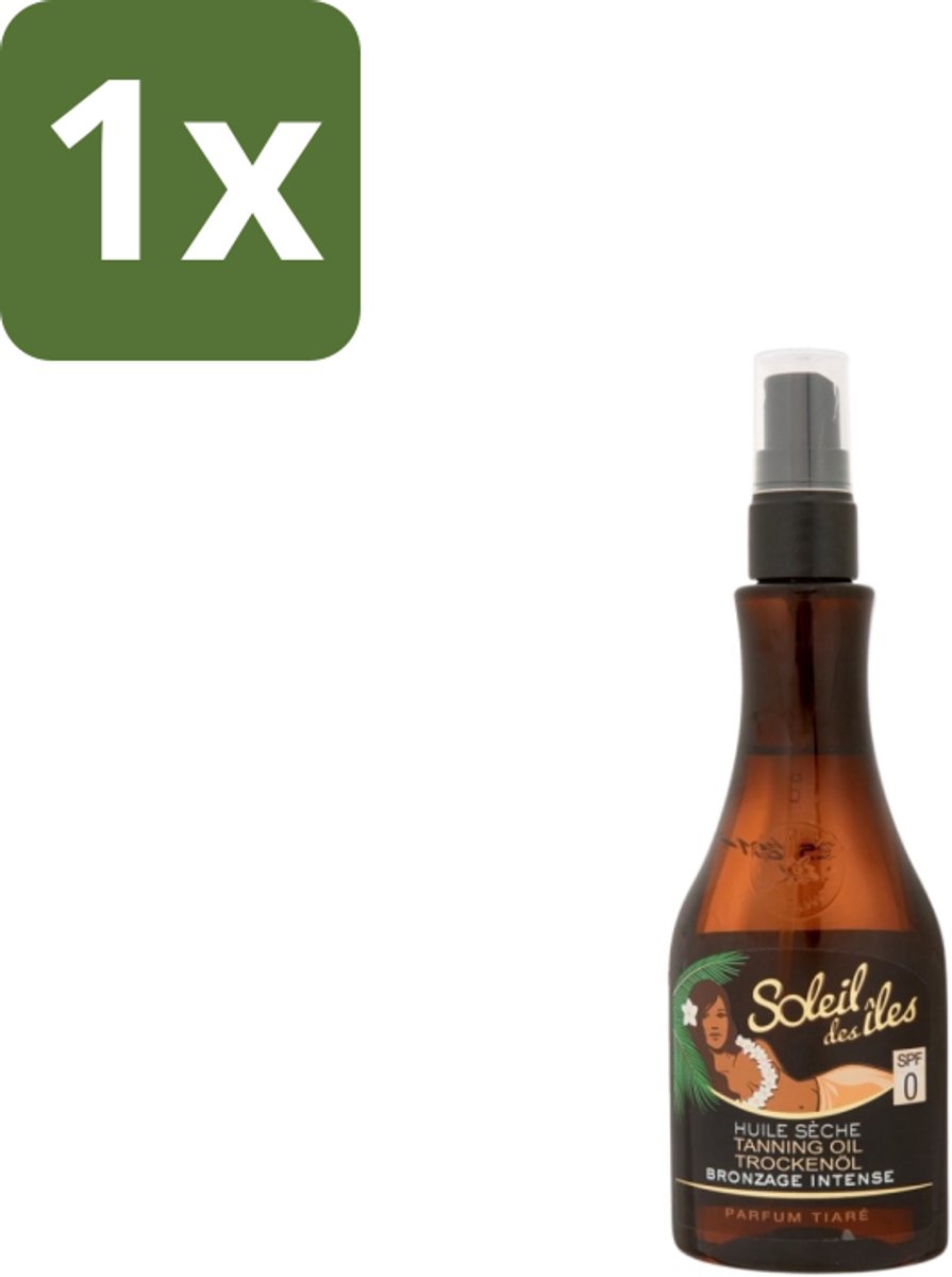 1 x Soleil des Îles – Zonneolie – Monoï de Tahiti Snelle Bruining – 150 ml - Tanning Olie - Bruiningsolie - Monoï Tahiti - Zonbruin - Intens Bruin