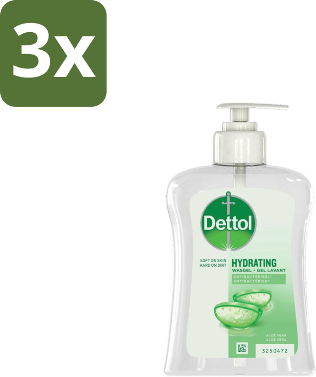 3 x Dettol Handzeep Hydraterend Aloë Vera 250 ml - Handzeep - Antibacteriële Handzeep - Aloë Vera Handzeep - Hygiëne - Handhygiëne
