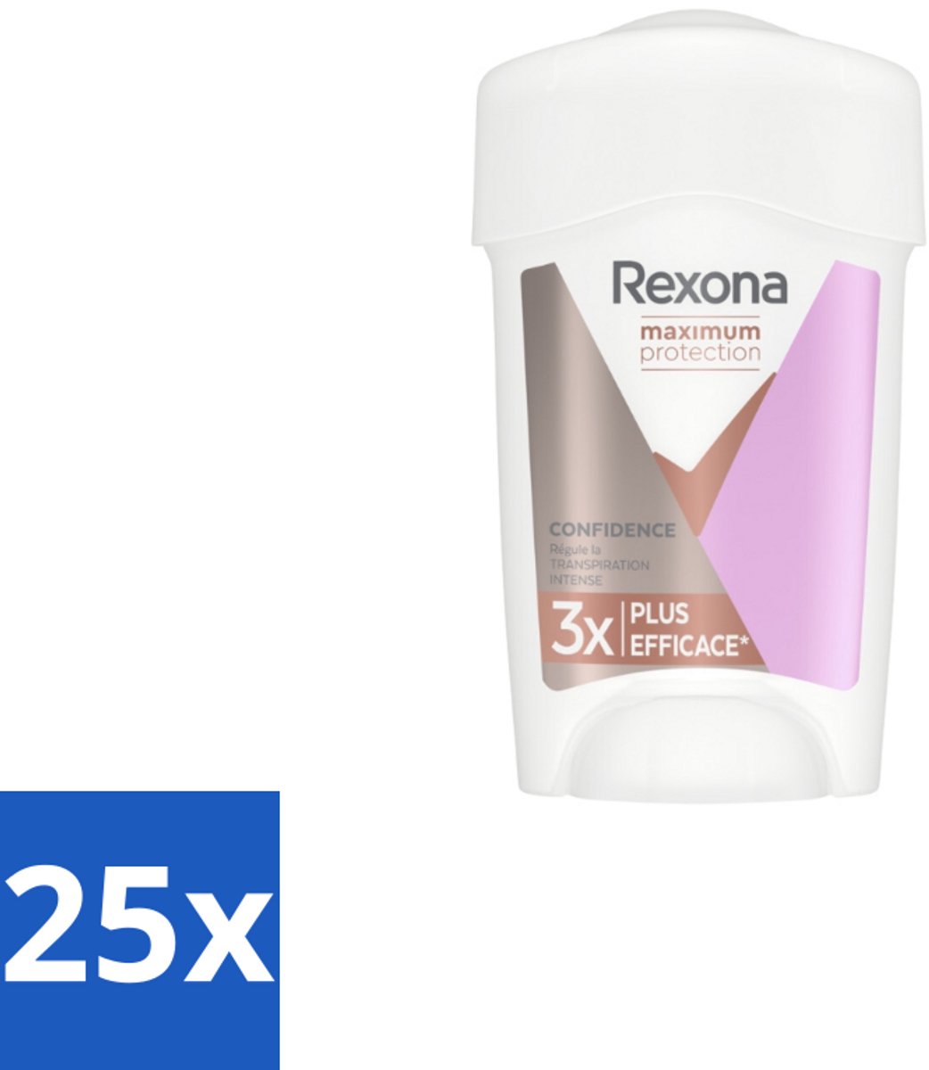 Rexona Deodorant Anti-transpirant Stick Confidence 45 ml - Bulkverpakking - 25 stuks