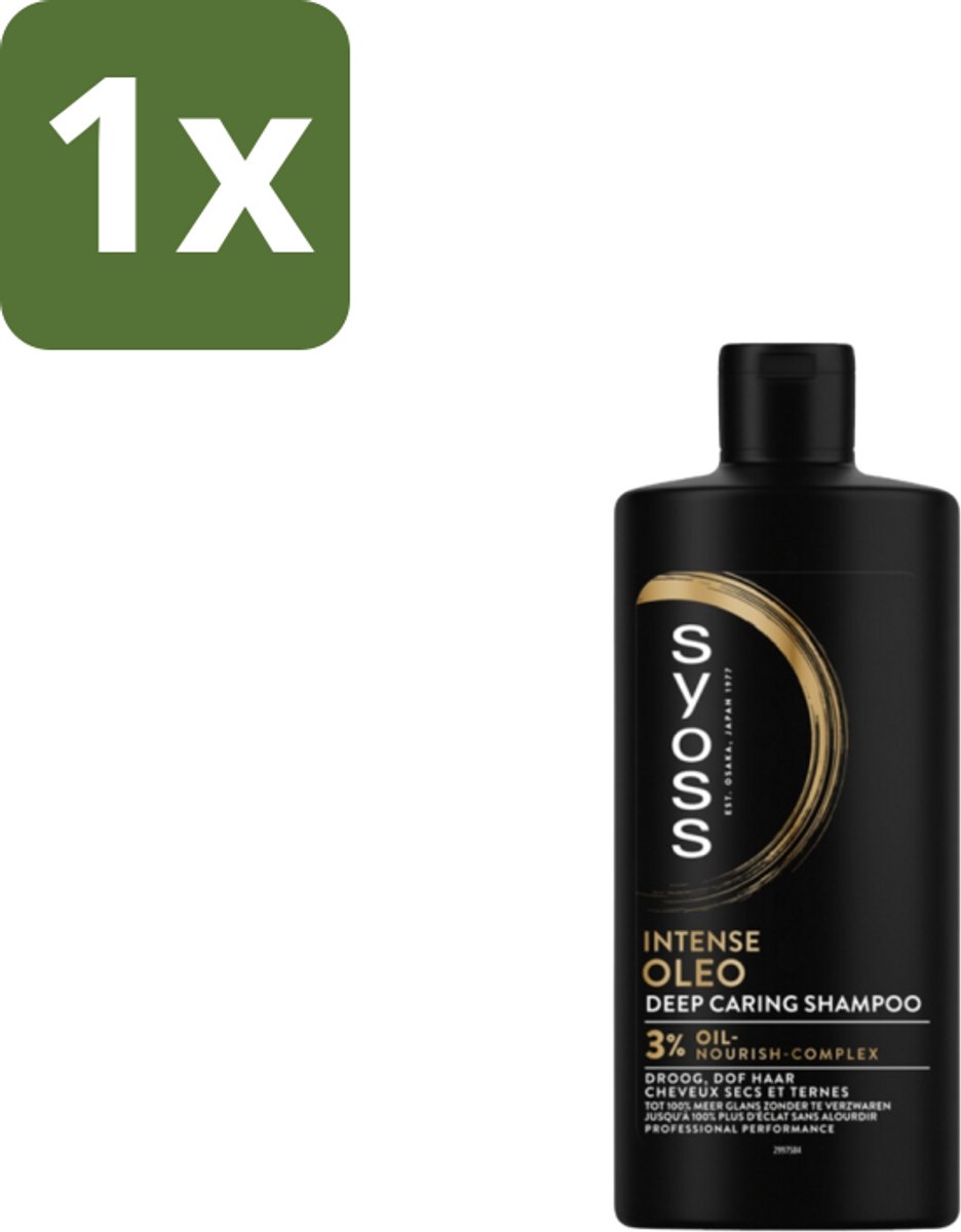 1 x Syoss Oleo Shampoo 440 ml - Voedend Haar - Droog Haar - Beschadigd Haar - Haar Herstel - Haar Glans